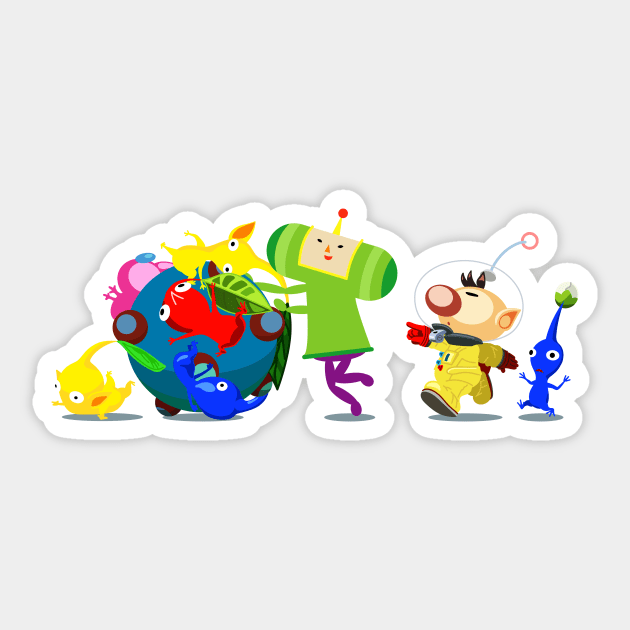 Katamari Vs Pikmin Sticker by JPenfieldDesigns